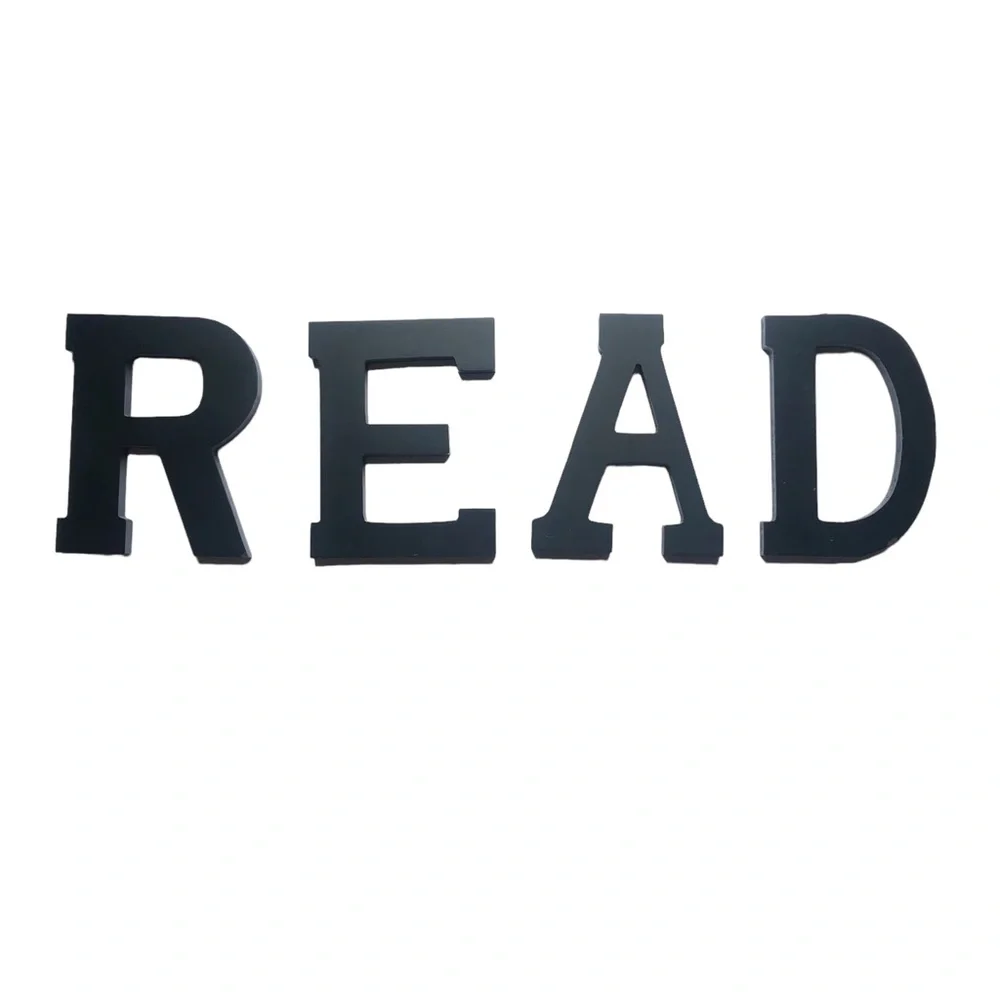 Artminds Black Wood Letters Spell READ for School or Home Decor 7 X 5.7